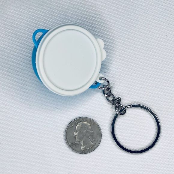Tupperware Accessories - Tupperware Thatsa Mega Bowl Keychain, Blue & White